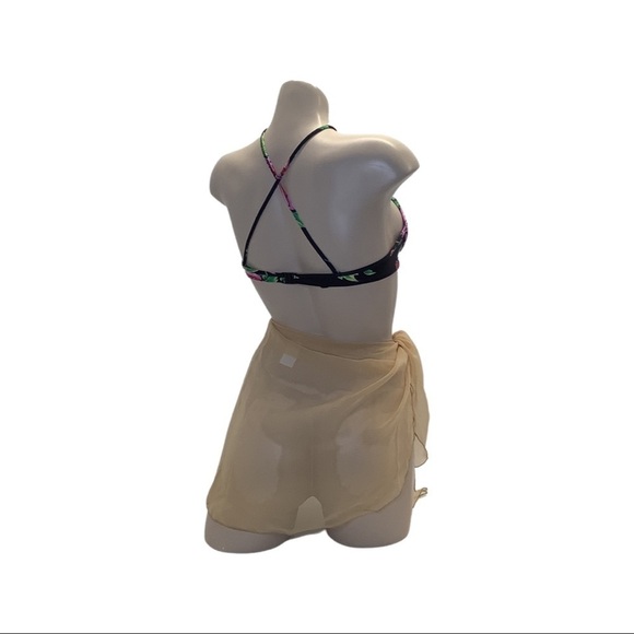 Zuliana Size Small Sheer Sarong Skirt. Made in USA. - Picture 3 of 3